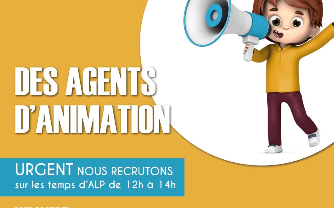 La ville recrute des agents d’animation