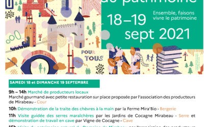 Journées Européennes du patrimoine, c’est ce week-end au Domaine de Mirabeau !