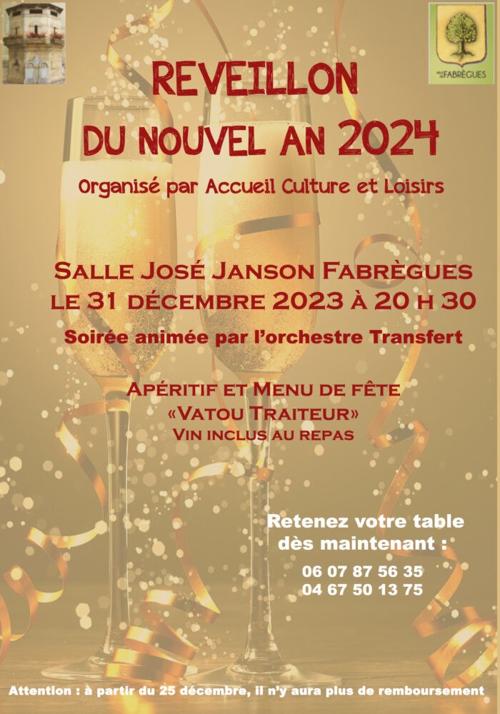 Réveillon du nouvel an 2024 - Ville de Fabrègues