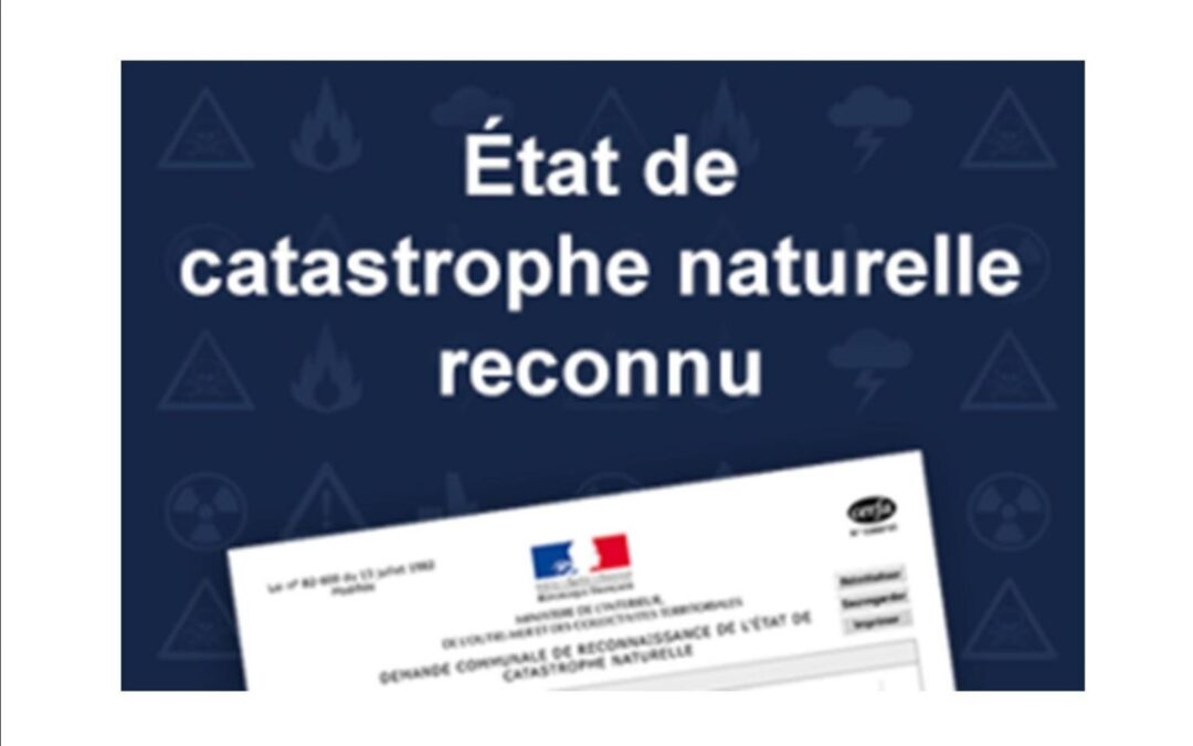 Reconnaissance de l’état de catastrophe naturelle